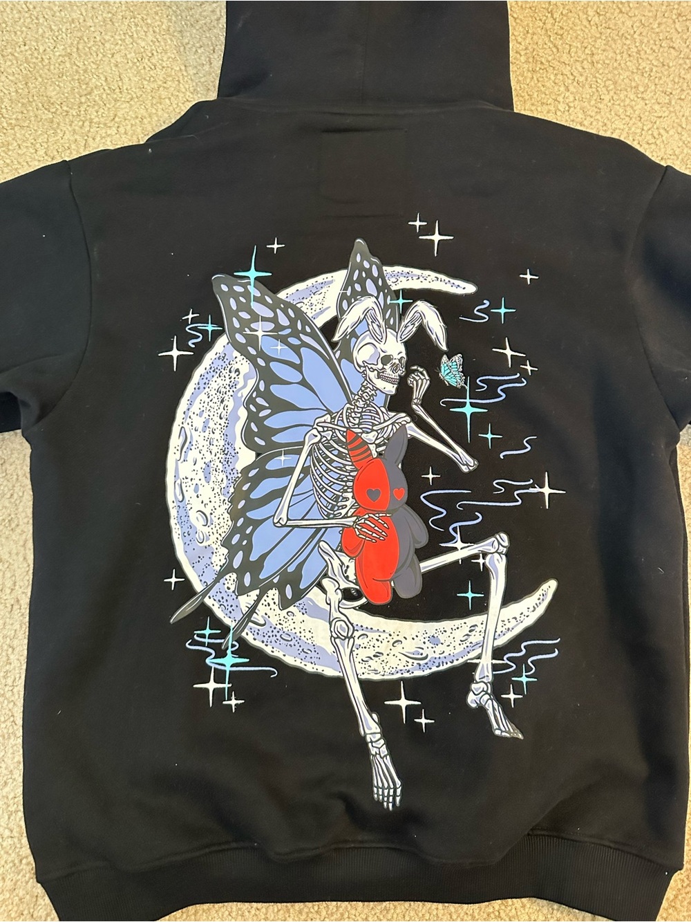 Praying Rabbit Graphic Hoodie View 2